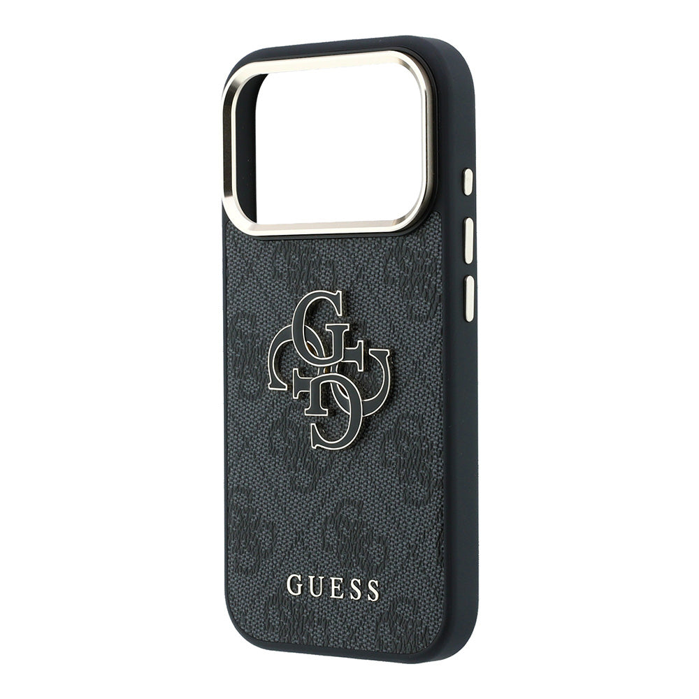 Θήκη για Apple iPhone 18 Pro / 17 Pro, Guess, 4G Big Resin Logo, Μαύρη