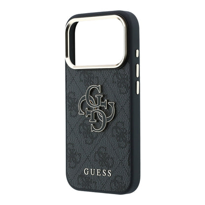 Θήκη για Apple iPhone 18 Pro / 17 Pro, Guess, 4G Big Resin Logo, Μαύρη