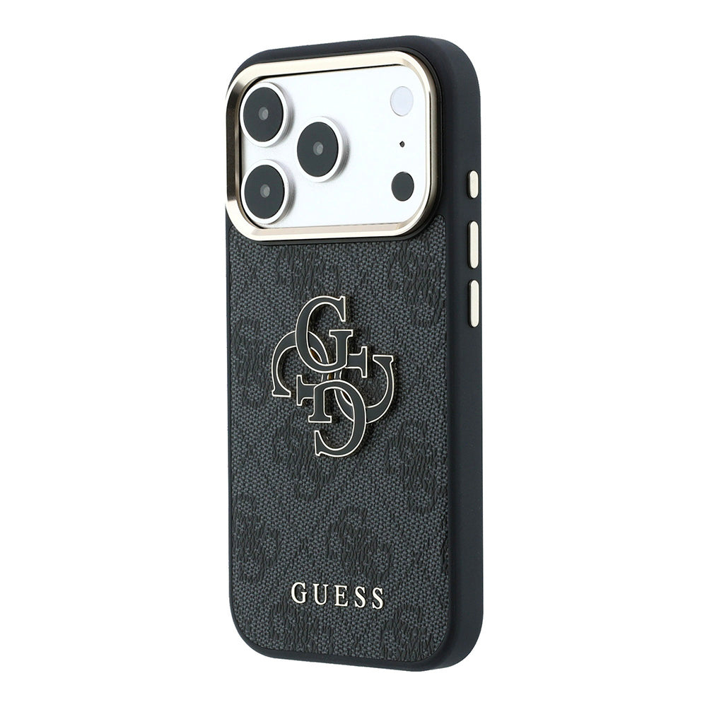 Θήκη για Apple iPhone 18 Pro / 17 Pro, Guess, 4G Big Resin Logo, Μαύρη