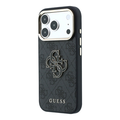 Θήκη για Apple iPhone 18 Pro / 17 Pro, Guess, 4G Big Resin Logo, Μαύρη