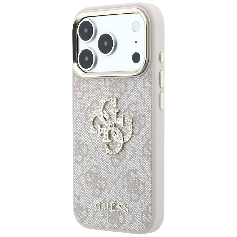 Θήκη για Apple iPhone 18 Pro / 17 Pro, Guess, 4G Big Strass Logo, Ροζ