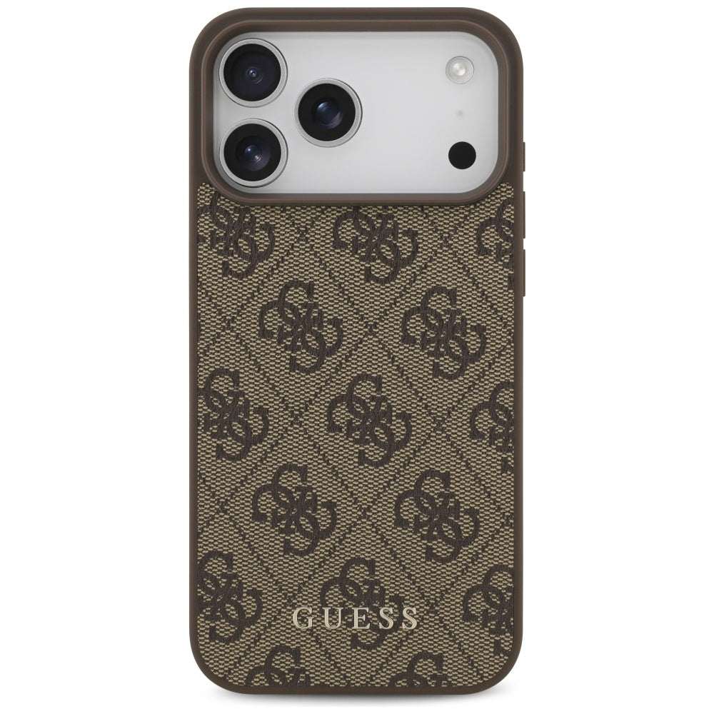 Θήκη για Apple iPhone 18 Pro / 17 Pro, Guess, 4G Classic Logo, Καφέ