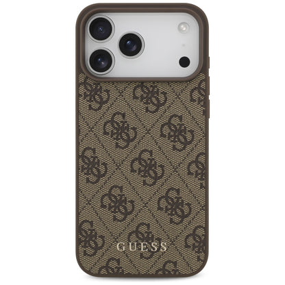 Θήκη για Apple iPhone 18 Pro / 17 Pro, Guess, 4G Classic Logo, Καφέ