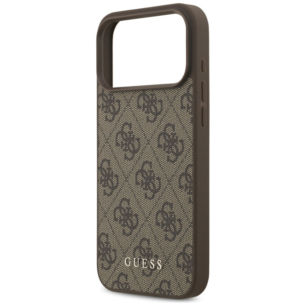 Θήκη για Apple iPhone 18 Pro / 17 Pro, Guess, 4G Classic Logo, Καφέ