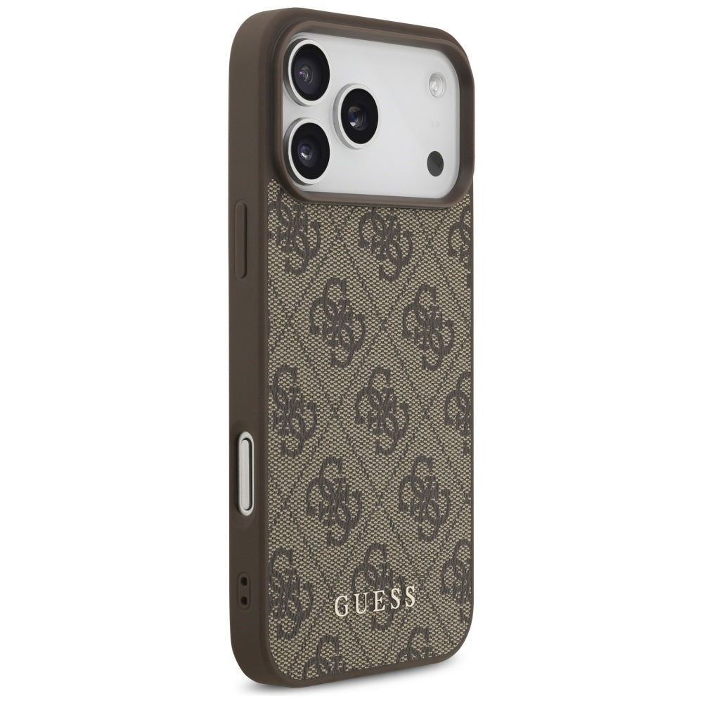 Θήκη για Apple iPhone 18 Pro / 17 Pro, Guess, 4G Classic Logo, Καφέ