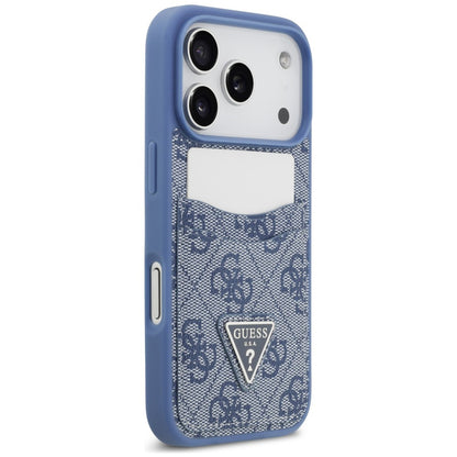 Θήκη για Apple iPhone 18 Pro / 17 Pro, Guess, 4G Double Card Triangle, Μπλε