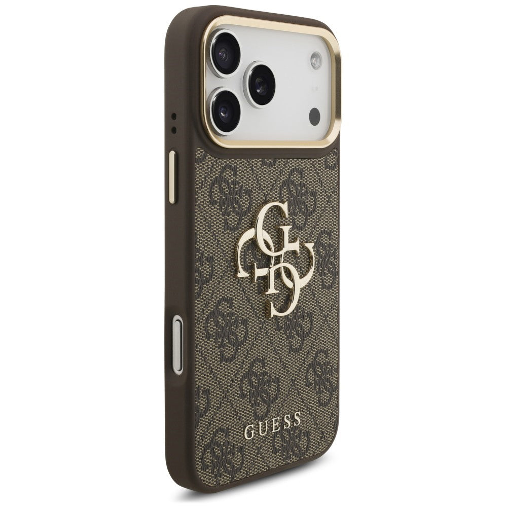 Θήκη για Apple iPhone 18 Pro / 17 Pro, Guess, Big 4G Classic Logo & Big Strap Metal Buttons, Καφέ