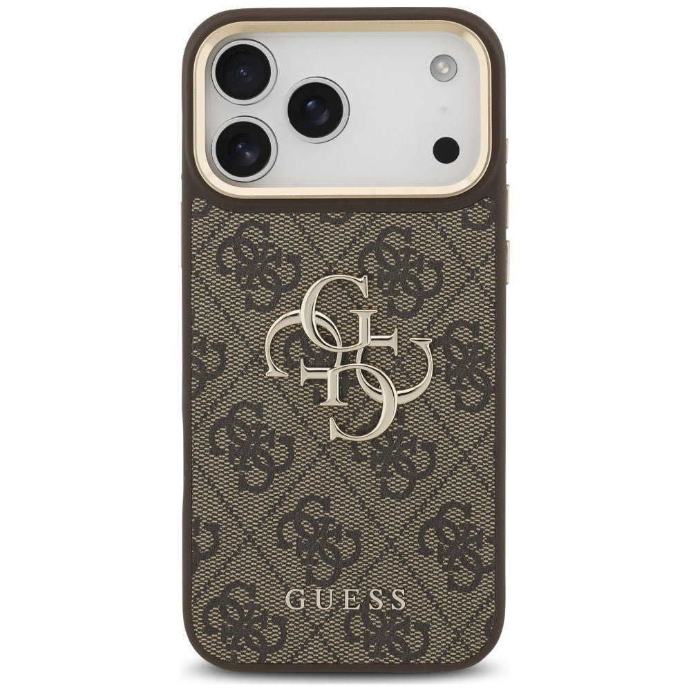 Θήκη για Apple iPhone 18 Pro / 17 Pro, Guess, Big 4G Classic Logo & Big Strap Metal Buttons, Καφέ