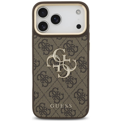 Θήκη για Apple iPhone 18 Pro / 17 Pro, Guess, Big 4G Classic Logo & Big Strap Metal Buttons, Καφέ