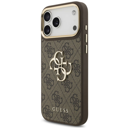 Θήκη για Apple iPhone 18 Pro / 17 Pro, Guess, Big 4G Classic Logo & Big Strap Metal Buttons, Καφέ