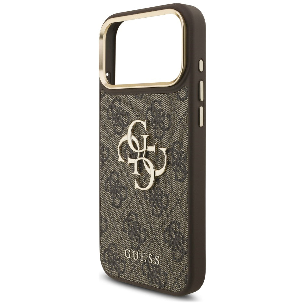 Θήκη για Apple iPhone 18 Pro / 17 Pro, Guess, Big 4G Classic Logo & Big Strap Metal Buttons, Καφέ
