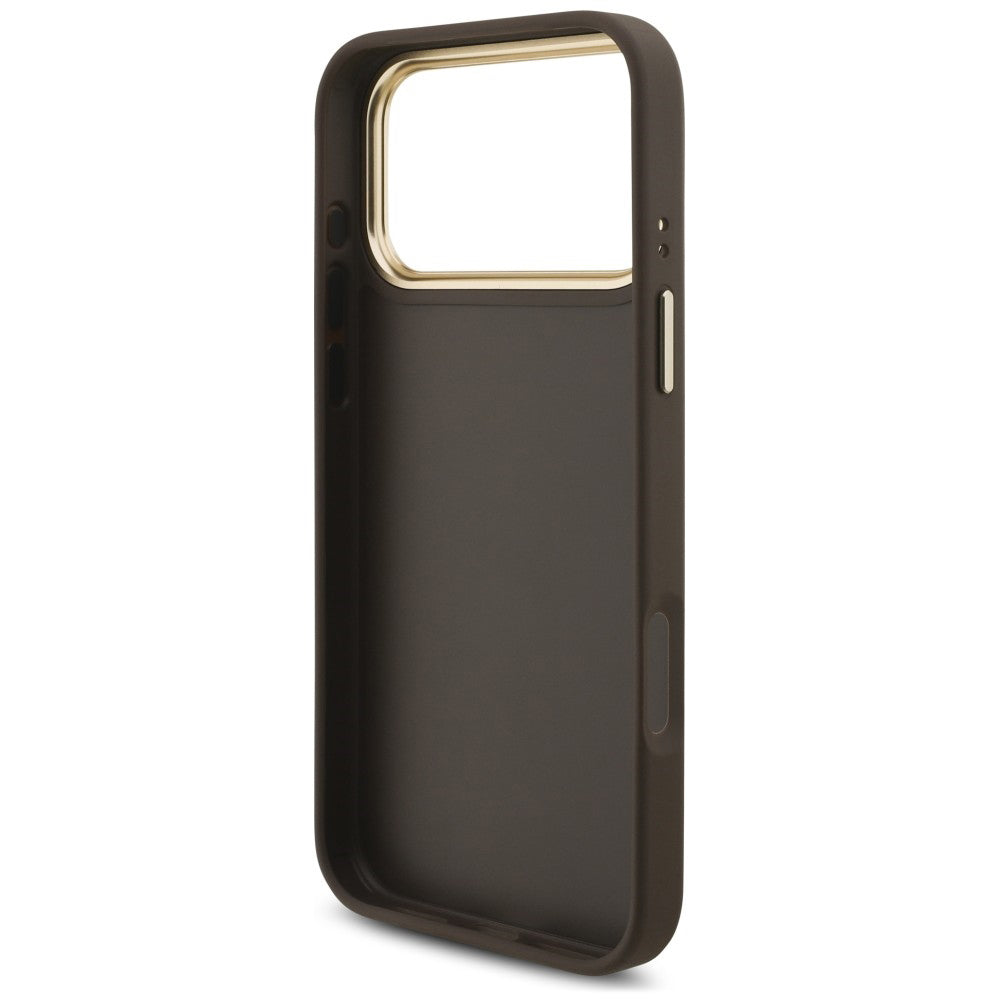 Θήκη για Apple iPhone 18 Pro / 17 Pro, Guess, Big 4G Classic Logo & Big Strap Metal Buttons, Καφέ