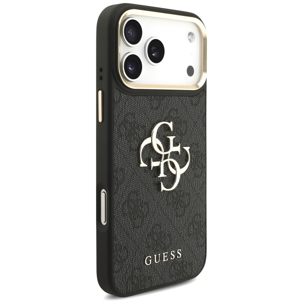 Θήκη για Apple iPhone 18 Pro / 17 Pro, Guess, Big 4G Classic Logo & Big Strap Metal Buttons, Μαύρη