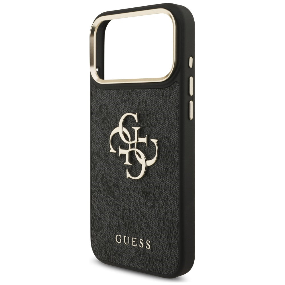 Θήκη για Apple iPhone 18 Pro / 17 Pro, Guess, Big 4G Classic Logo & Big Strap Metal Buttons, Μαύρη