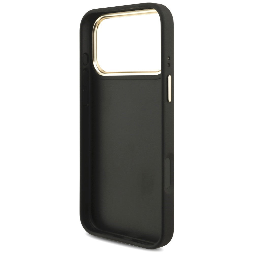 Θήκη για Apple iPhone 18 Pro / 17 Pro, Guess, Big 4G Classic Logo & Big Strap Metal Buttons, Μαύρη