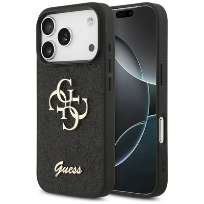 Θήκη για Apple iPhone 18 Pro / 17 Pro, Guess, Fixed Glitter Big 4G, Μαύρο