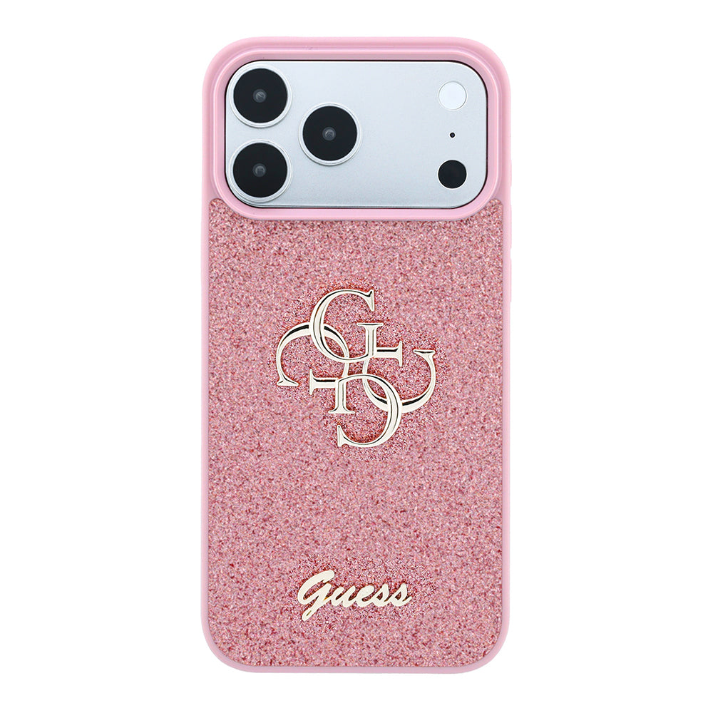 Θήκη για Apple iPhone 18 Pro / 17 Pro, Guess, Fixed Glitter Big 4G, Ροζ