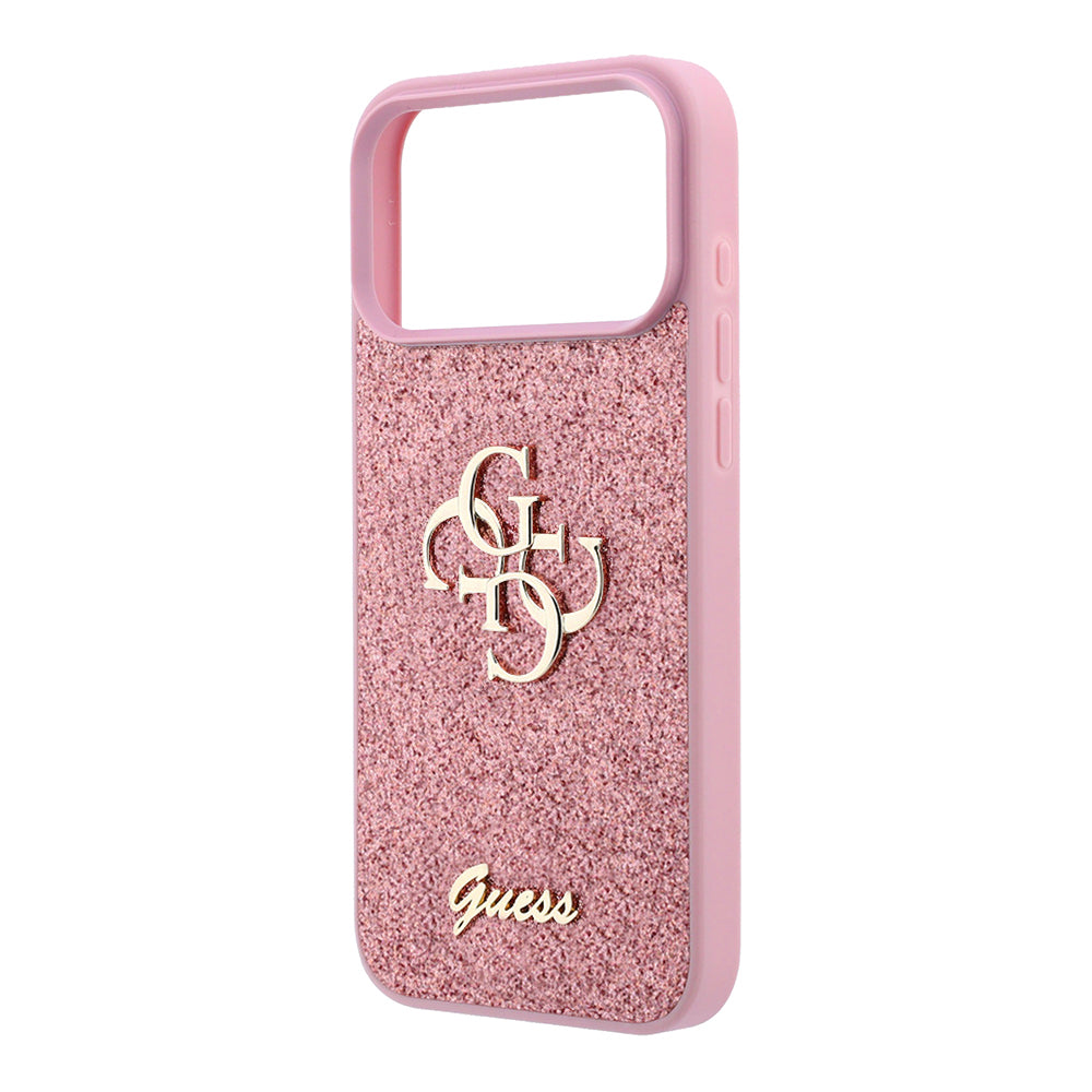Θήκη για Apple iPhone 18 Pro / 17 Pro, Guess, Fixed Glitter Big 4G, Ροζ