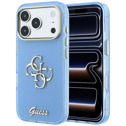Θήκη για Apple iPhone 18 Pro / 17 Pro, Guess, IML 4G Metal Script, Μπλε
