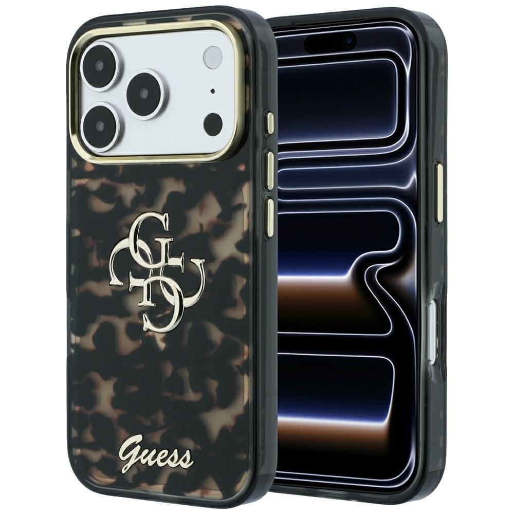 Θήκη για Apple iPhone 18 Pro / 17 Pro, Guess, IML 4G Metal Script, Καφέ