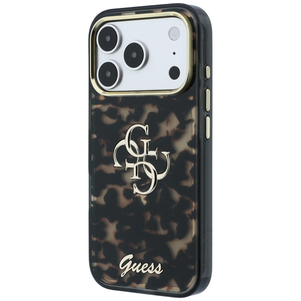 Θήκη για Apple iPhone 18 Pro / 17 Pro, Guess, IML 4G Metal Script, Καφέ