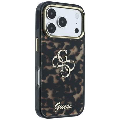 Θήκη για Apple iPhone 18 Pro / 17 Pro, Guess, IML 4G Metal Script, Καφέ