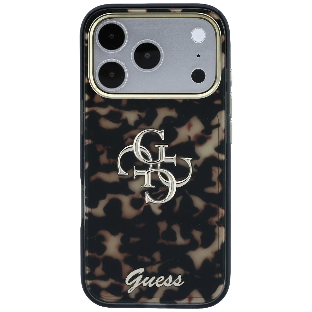 Θήκη για Apple iPhone 18 Pro / 17 Pro, Guess, IML 4G Metal Script, Καφέ