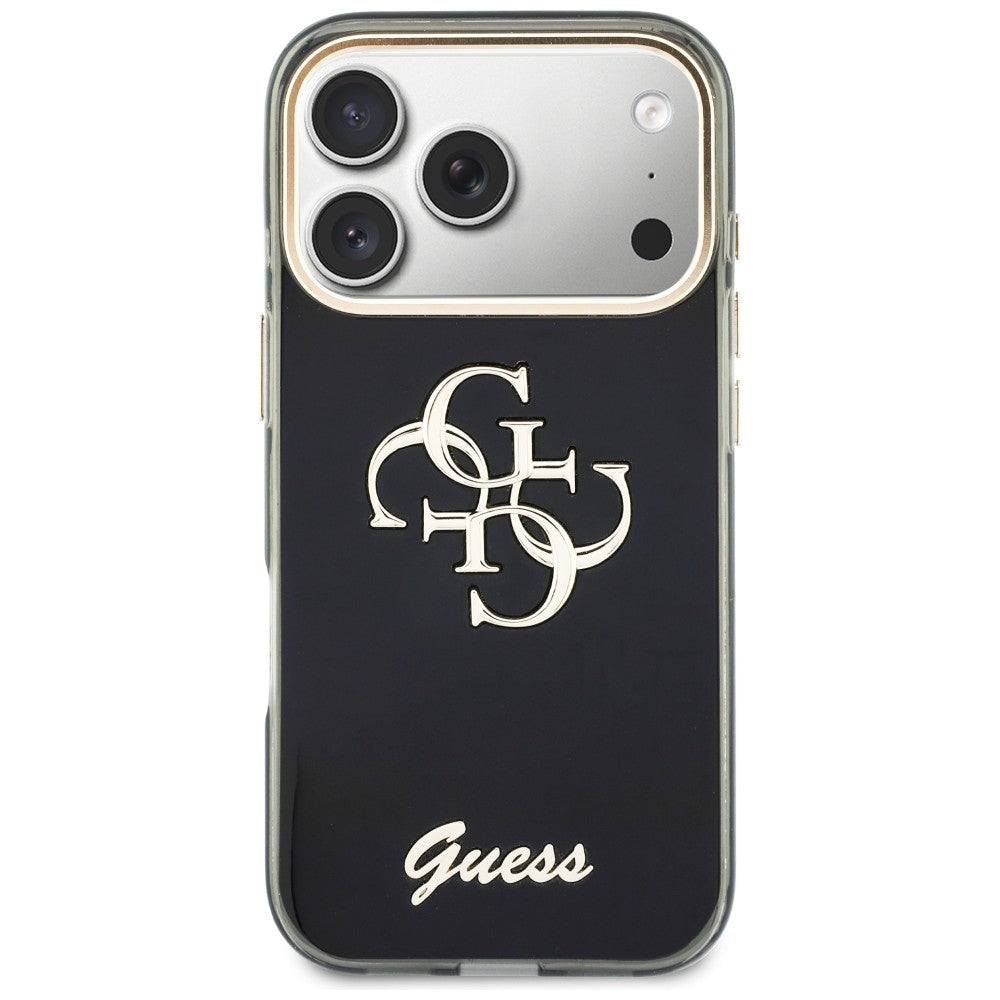 Θήκη για Apple iPhone 18 Pro / 17 Pro, Guess, IML 4G Metal Script, Μαύρη