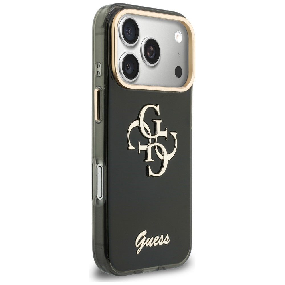 Θήκη για Apple iPhone 18 Pro / 17 Pro, Guess, IML 4G Metal Script, Μαύρη