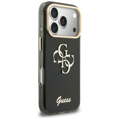 Θήκη για Apple iPhone 18 Pro / 17 Pro, Guess, IML 4G Metal Script, Μαύρη