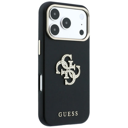 Θήκη για Apple iPhone 18 Pro / 17 Pro, Guess, Smooth Big Strass Logo, Μαύρη