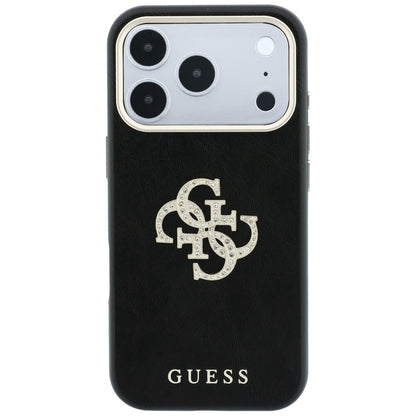 Θήκη για Apple iPhone 18 Pro / 17 Pro, Guess, Smooth Big Strass Logo, Μαύρη