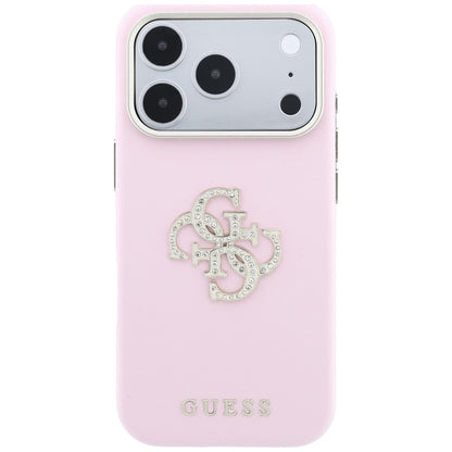 Θήκη για Apple iPhone 18 Pro / 17 Pro, Guess, Smooth Big Strass Logo, Ροζ
