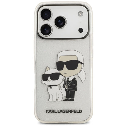 Θήκη για Apple iPhone 18 Pro / 17 Pro, Karl Lagerfeld, IML Glitter Karl and Choupette NFT, Διαφανής
