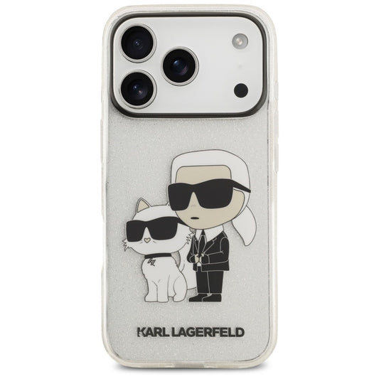 Θήκη για Apple iPhone 18 Pro / 17 Pro, Karl Lagerfeld, IML Glitter Karl and Choupette NFT, Διαφανής