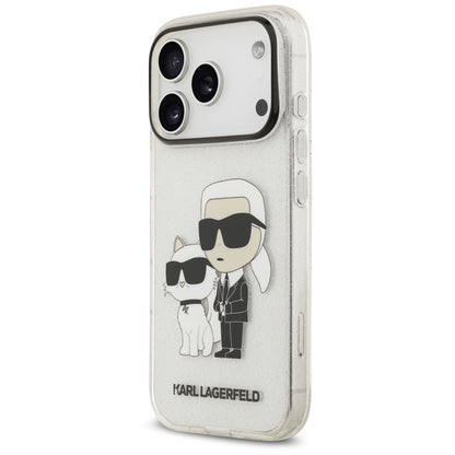 Θήκη για Apple iPhone 18 Pro / 17 Pro, Karl Lagerfeld, IML Glitter Karl and Choupette NFT, Διαφανής
