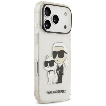 Θήκη για Apple iPhone 18 Pro / 17 Pro, Karl Lagerfeld, IML Glitter Karl and Choupette NFT, Διαφανής