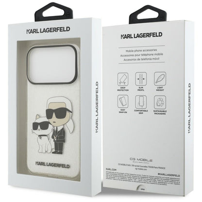 Θήκη για Apple iPhone 18 Pro / 17 Pro, Karl Lagerfeld, IML Glitter Karl and Choupette NFT, Διαφανής
