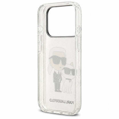 Θήκη για Apple iPhone 18 Pro / 17 Pro, Karl Lagerfeld, IML Glitter Karl and Choupette NFT, Διαφανής