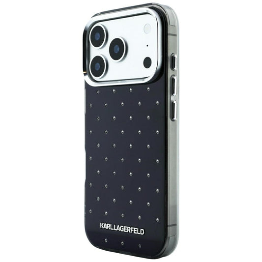 Θήκη για Apple iPhone 18 Pro / 17 Pro, Karl Lagerfeld, IML Κρύσταλλα και Ηλεκτρολυμένο Λογότυπο, Μαύρη