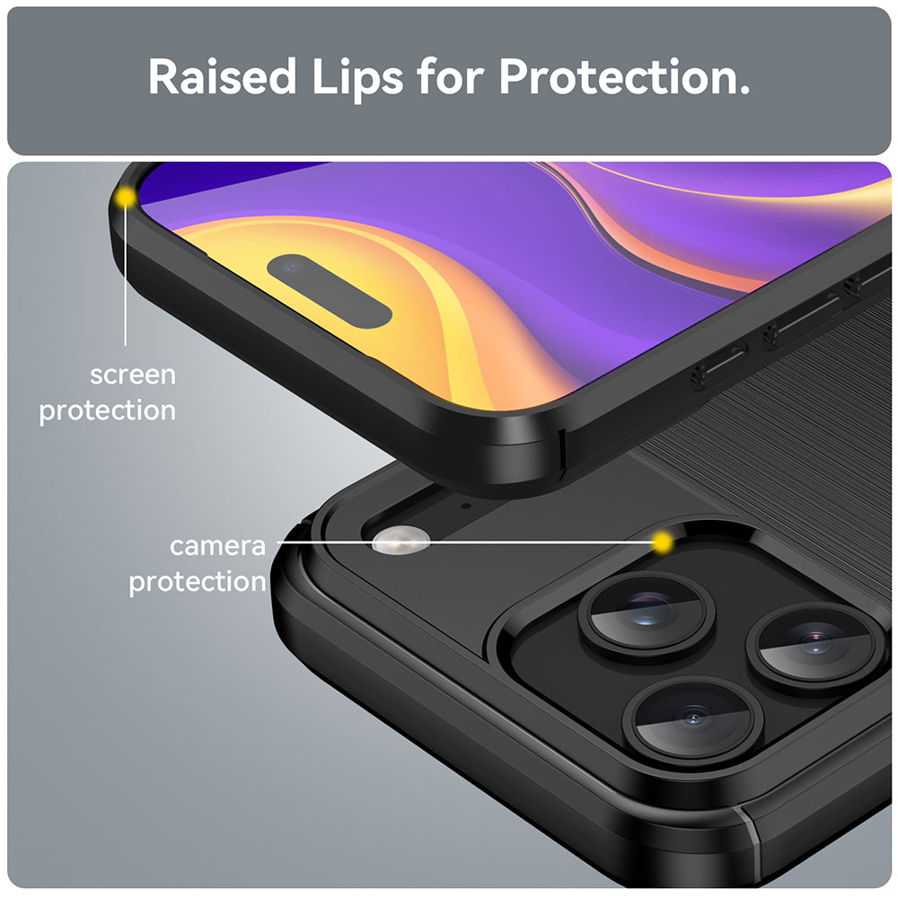 Θήκη για Apple iPhone 18 Pro / 17 Pro, Techsuit, Carbon, Μαύρο