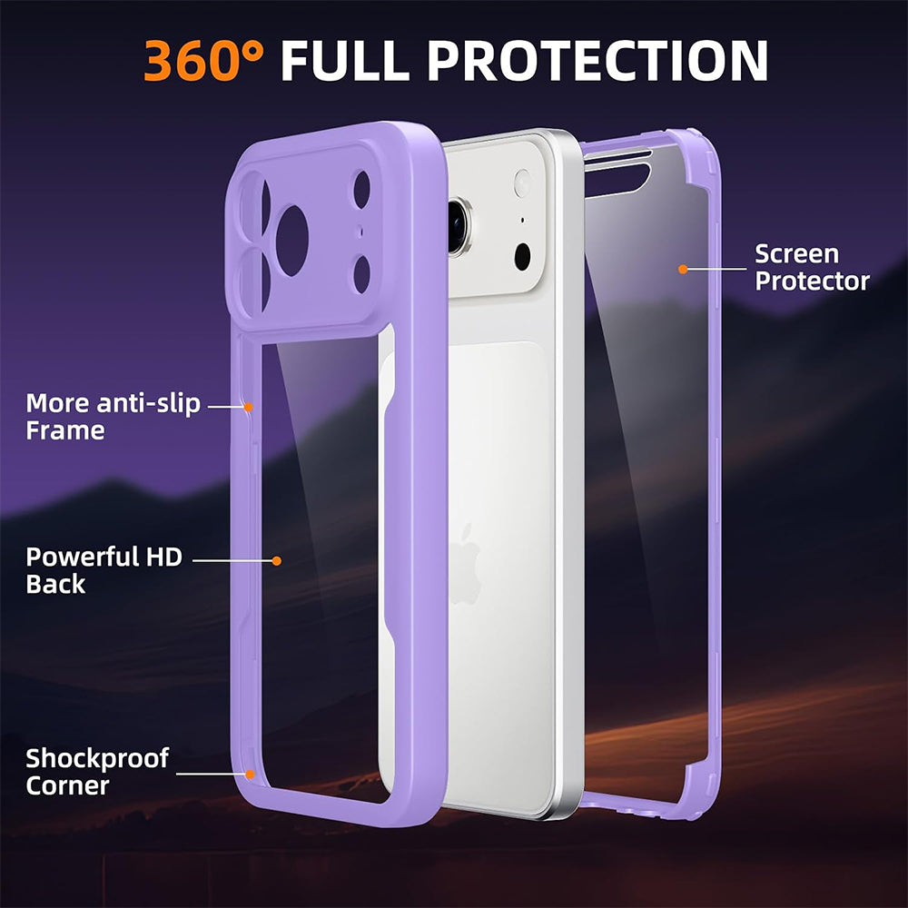 Θήκη για Apple iPhone 18 Pro / 17 Pro, Techsuit, ColorVerse 360, Μωβ