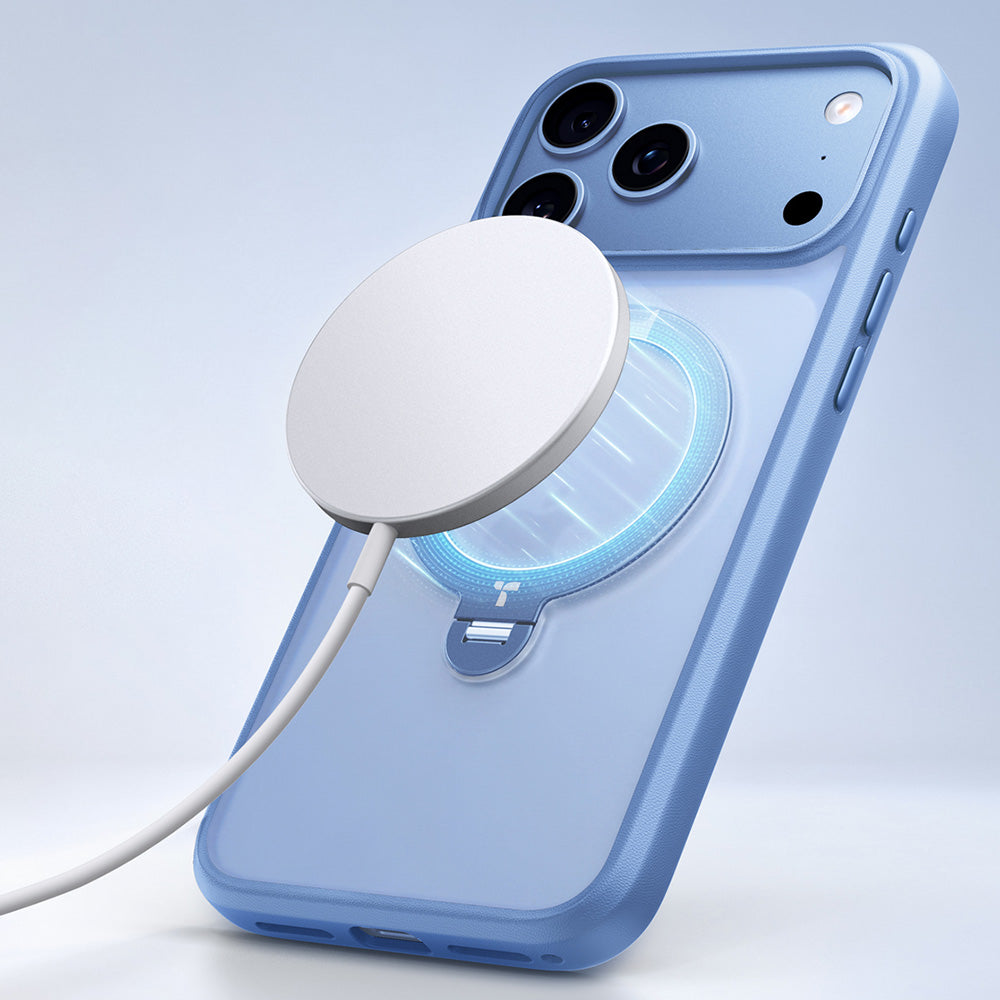 Θήκη MagSafe για Apple iPhone 18 Pro / 17 Pro, Torras, Ostand Spin, Μπλε