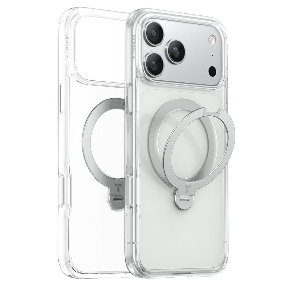 Θήκη MagSafe για Apple iPhone 18 Pro / 17 Pro, Torras, Ostand Spin, Διαφανής