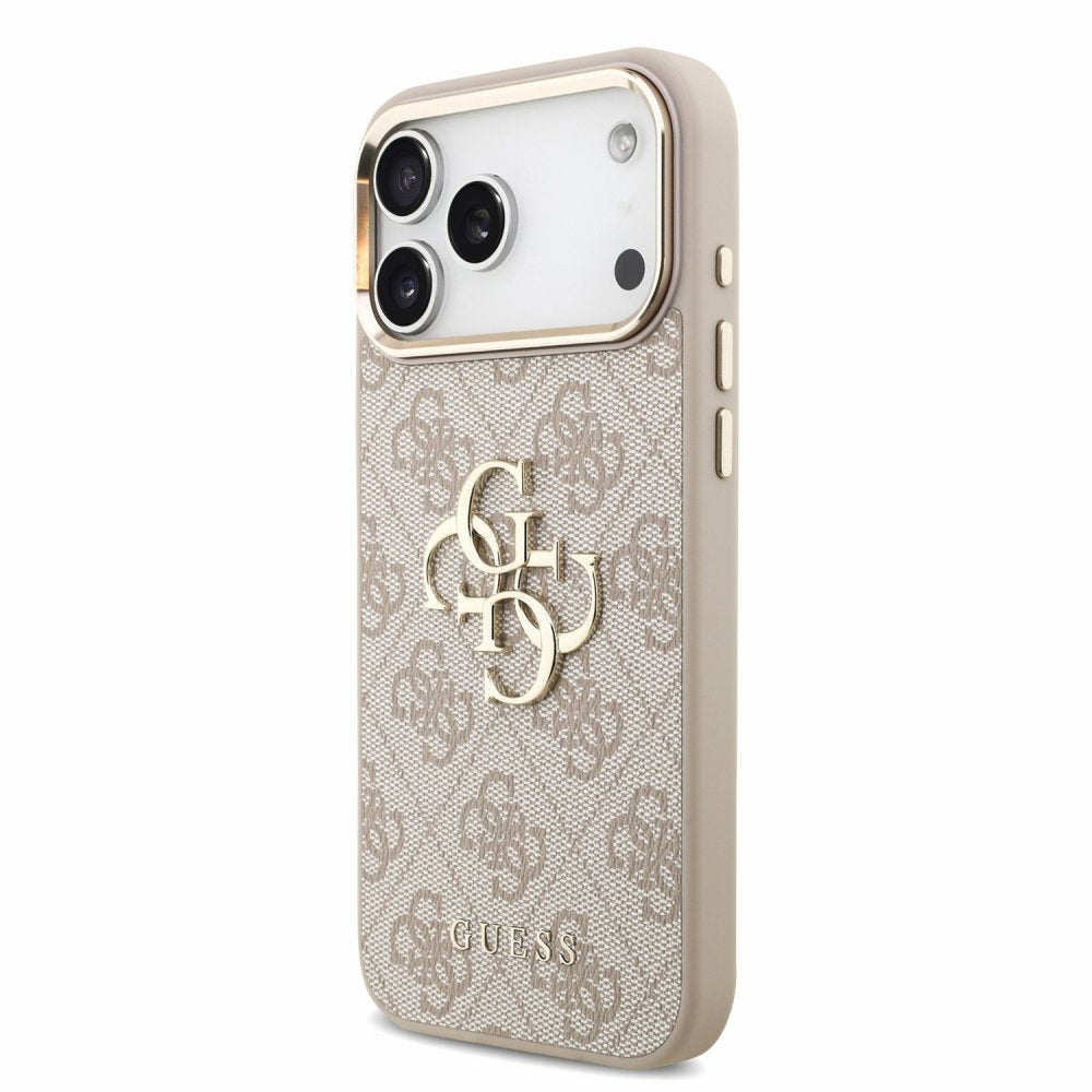 Θήκη για Apple iPhone 18 Pro Max / 17 Pro Max, Guess, 4G Classic Logo με λουράκι, Ροζ Χρυσό
