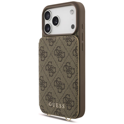 Θήκη για Apple iPhone 18 Pro Max / 17 Pro Max, Guess, 4G Crossbody Cardslot, Καφέ