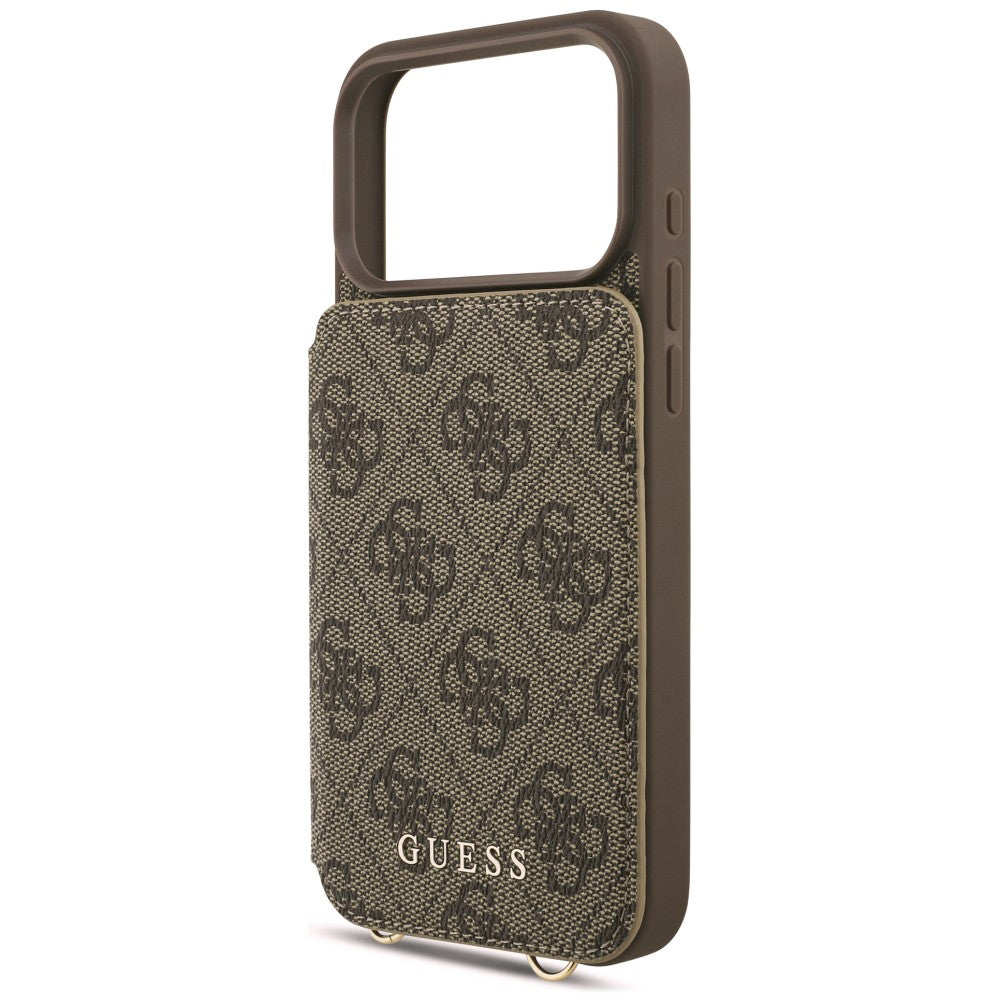 Θήκη για Apple iPhone 18 Pro Max / 17 Pro Max, Guess, 4G Crossbody Cardslot, Καφέ