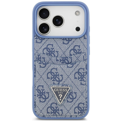 Θήκη για Apple iPhone 18 Pro Max / 17 Pro Max, Guess, 4G Double Card Triangle, Μπλε