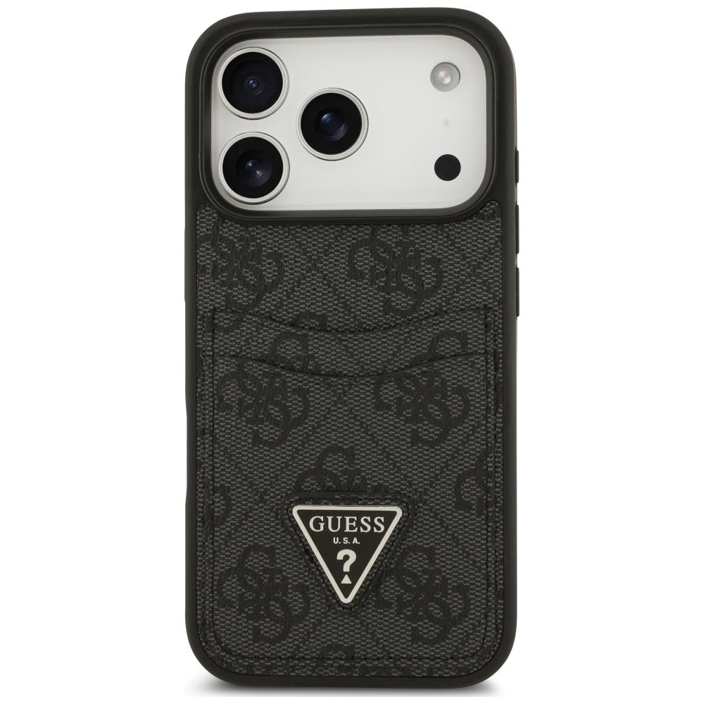 Θήκη για Apple iPhone 18 Pro Max / 17 Pro Max, Guess, 4G Double Card Triangle, Μαύρη