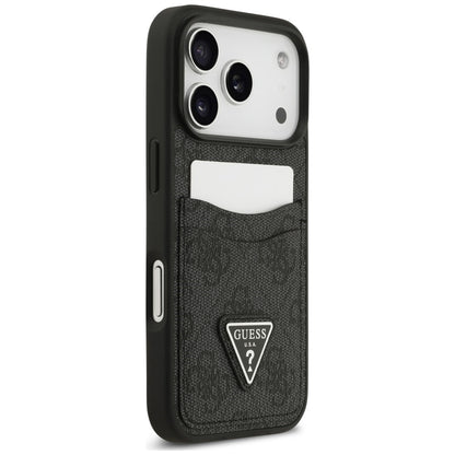 Θήκη για Apple iPhone 18 Pro Max / 17 Pro Max, Guess, 4G Double Card Triangle, Μαύρη